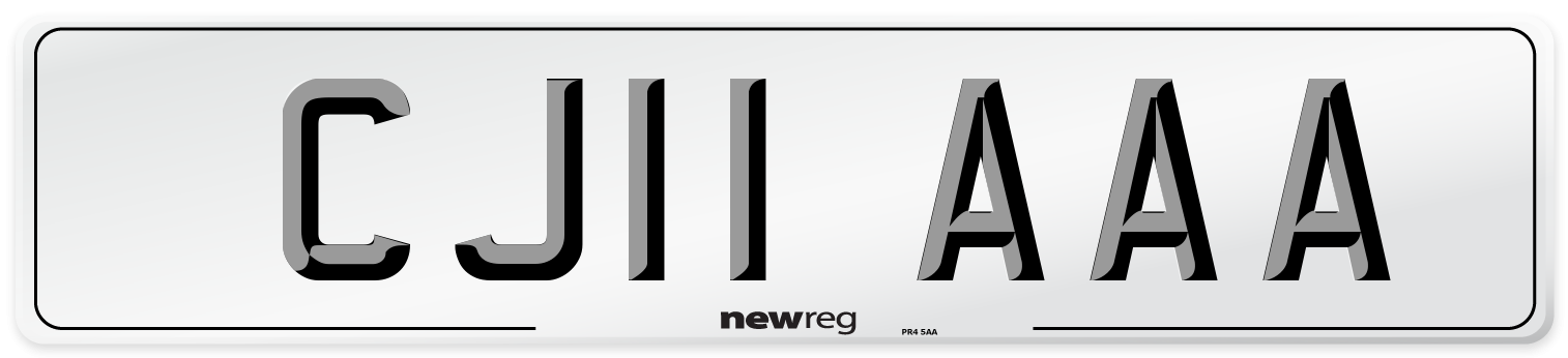 CJ11 AAA Number Plate from New Reg